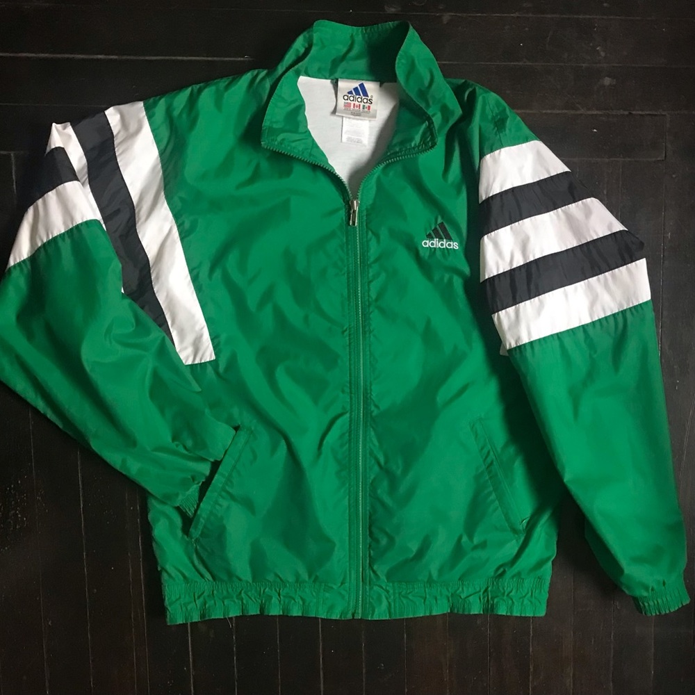 ADIDAS 90s Zip Up Soccer Fully Lined Outerwear Vintage Windbreaker Track Jacket